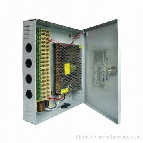 12V DC/30Amp 9-channel CCTV Power Supply, Over-current Protection and Short-circuit Protection